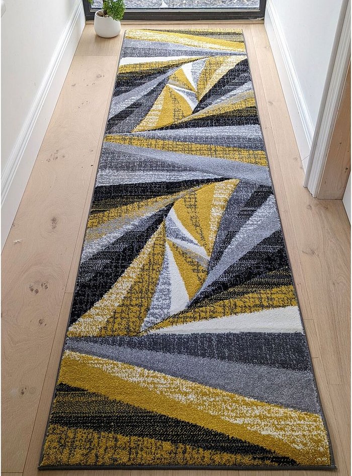 The Range | The Rug Wholesaler Yellow Splinter Area Rug - Boston - Yellow / 60cm The Rug Wholesaler Yellow Splinter Area Rug - Boston - Yellow / 60cm