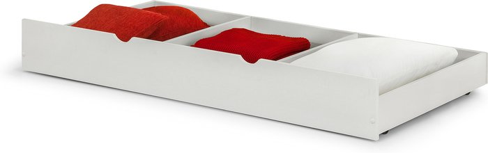 The Range | LEORA Children's Scandi Wooden Trundle Under Bed 3ft Single 90 x 190 White - Leora LEORA Children's Scandi Wooden Trundle Under Bed 3ft Single 90 x 190 White - Leora