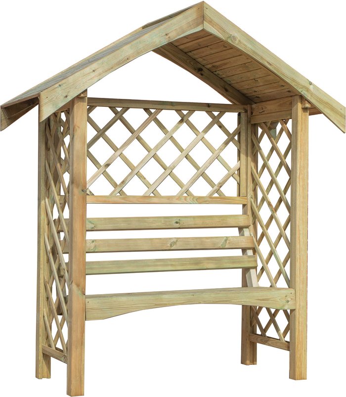 The Range | Waltons Pressure Treated Swing Arm Arbour Seat - Green Waltons Pressure Treated Swing Arm Arbour Seat - Green
