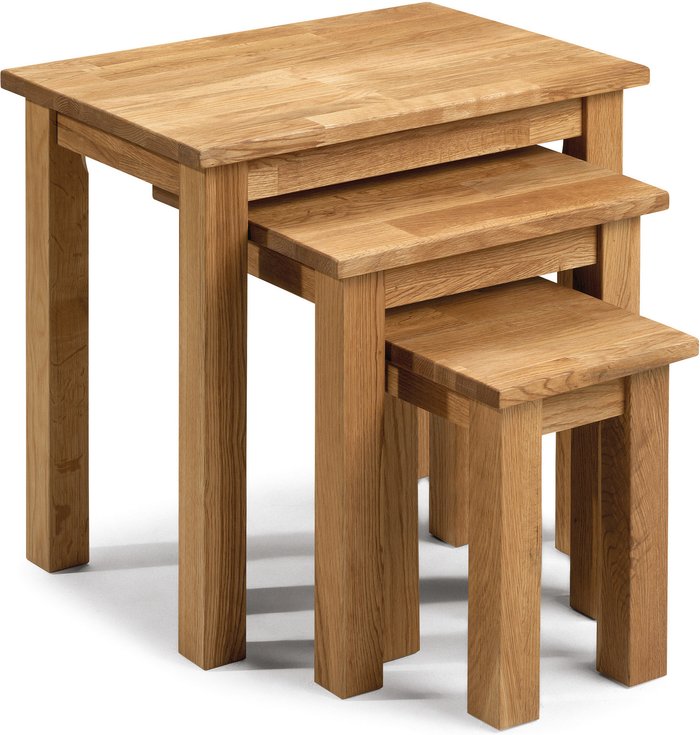 The Range | Julian Bowen Coxmoor Nest Of 3 Tables - Oak Julian Bowen Coxmoor Nest Of 3 Tables - Oak