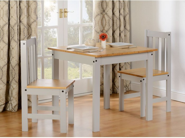 The Range | Seconique Ludlow Dining Set With Two Chairs Grey - Grey Seconique Ludlow Dining Set With Two Chairs Grey - Grey