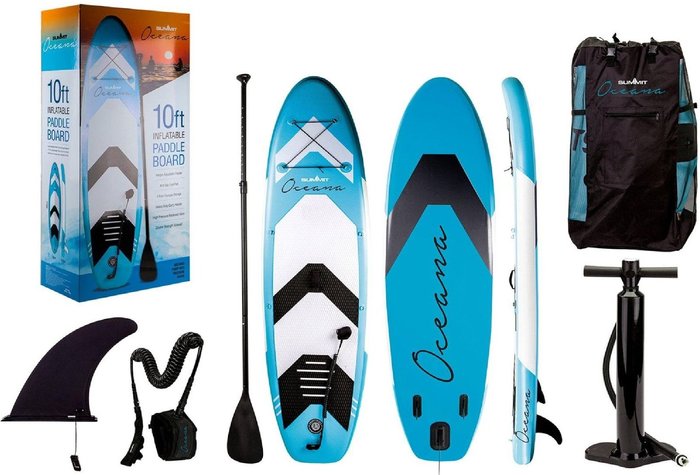 The Range | Summit Summit Oceana Inflatable Stand Up Paddleboard 10ft - Blue Summit Summit Oceana Inflatable Stand Up Paddleboard 10ft - Blue