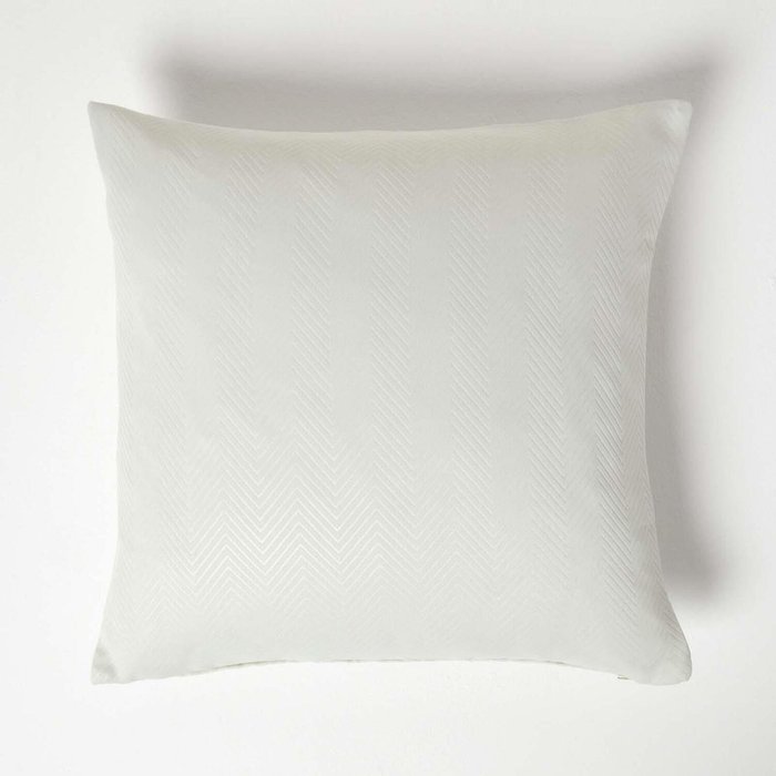The Range | Homescapes Herringbone Chevron Cushion Cover - Ivory Homescapes Herringbone Chevron Cushion Cover - Ivory