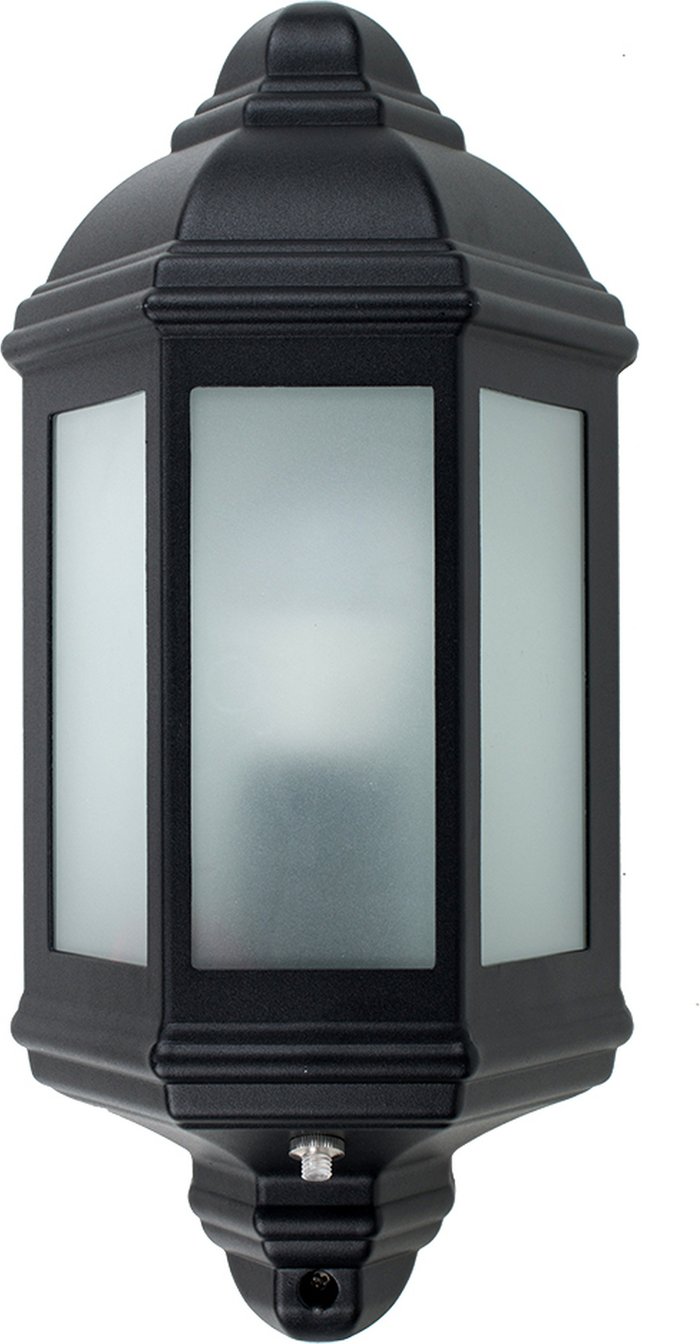 The Range | ValueLights Black Aluminium IP44 Rated Outdoor Porch Wall Mounted Flush Sensor Lantern - Black ValueLights Black Aluminium IP44 Rated Outdoor Porch Wall Mounted Flush Sensor Lantern - Black