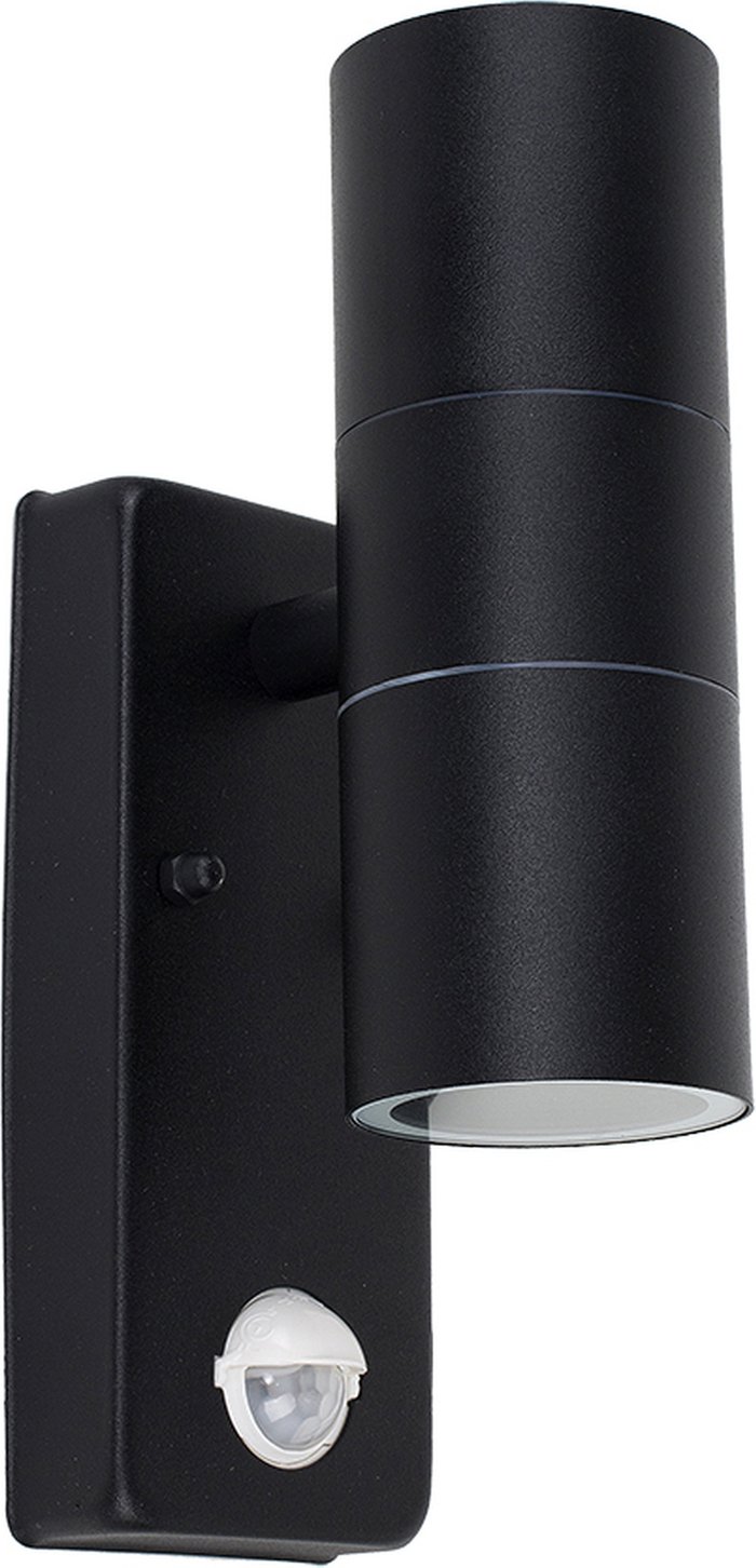 The Range | ValueLights Black Outdoor Up Down IP44 Rated Wall Light PIR Motion Sensor Detector - Black ValueLights Black Outdoor Up Down IP44 Rated Wall Light PIR Motion Sensor Detector - Black