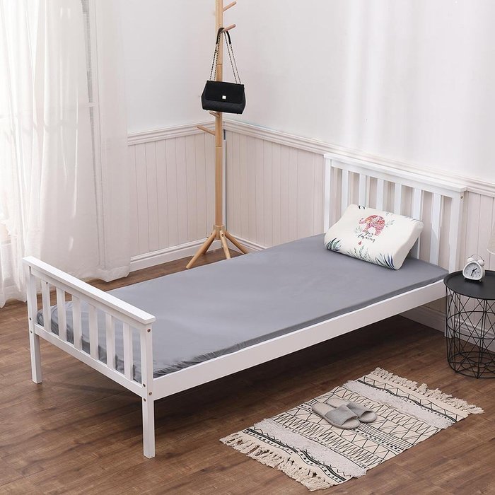 The Range | Home Source Florida Slatted Wooden Bed Frame - White Home Source Florida Slatted Wooden Bed Frame - White