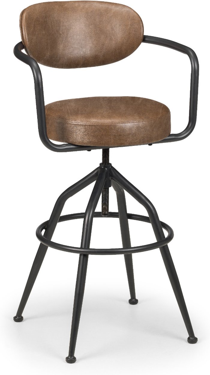 The Range | Julian Bowen Barbican Barstool - Brown/Black Julian Bowen Barbican Barstool - Brown/Black