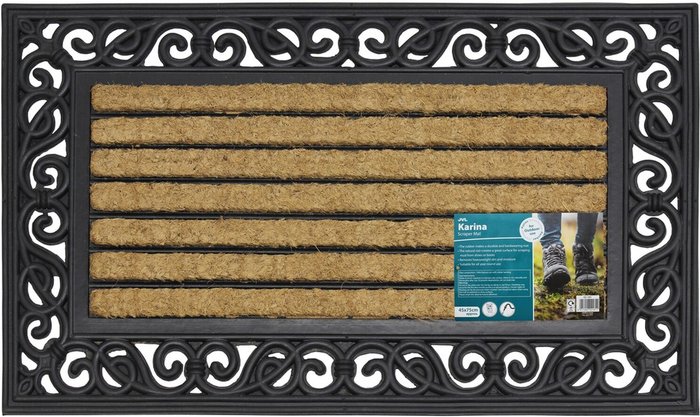 The Range | JVL JVL 45x75cm Karina Rubber Coir Rectangular Doormat JVL JVL 45x75cm Karina Rubber Coir Rectangular Doormat