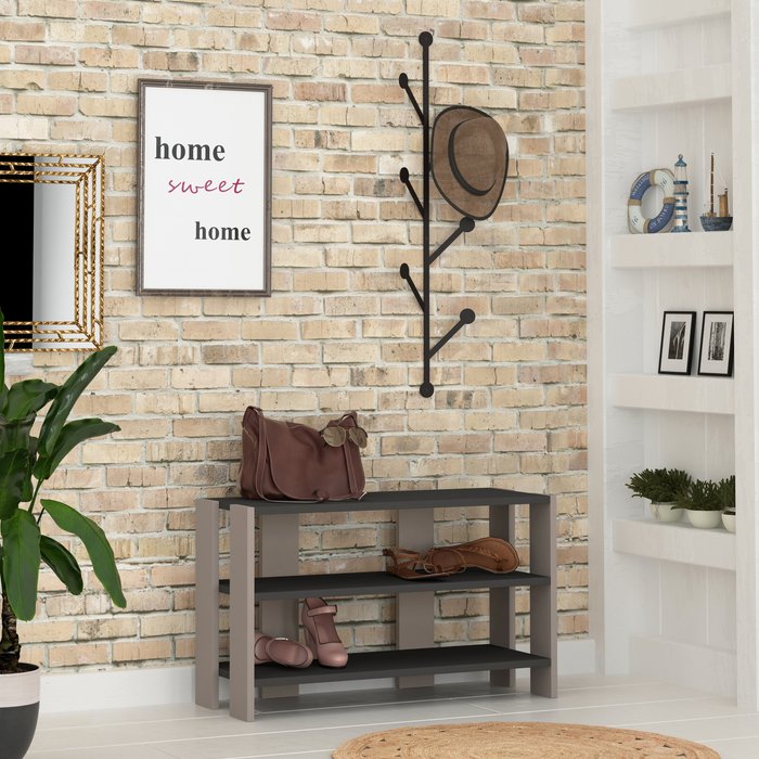 The Range | Decortie Manc Shoe Rack Hanger - Anthracite Light Mocha / Anthracite Grey-Mocha Grey / Anthracite Grey, Mocha Grey Decortie Manc Shoe Rack Hanger - Anthracite Light Mocha / Anthracite Grey-Mocha Grey / Anthracite Grey, Mocha Grey