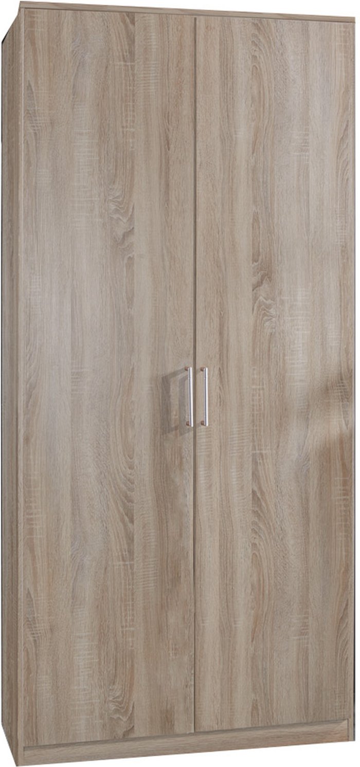 The Range | Tj's Gamma 2 Door Wardrobe - Gloss White and Oak Tj's Gamma 2 Door Wardrobe - Gloss White and Oak