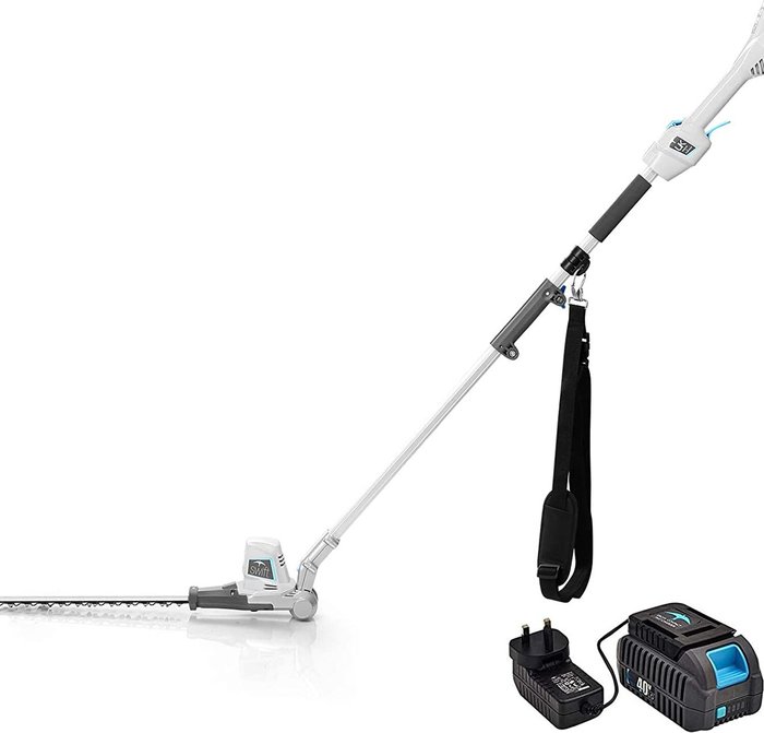 The Range | Swift Garden swift 40V Cordless Long Reach Pole Hedge Trimmer - Blue Swift Garden swift 40V Cordless Long Reach Pole Hedge Trimmer - Blue
