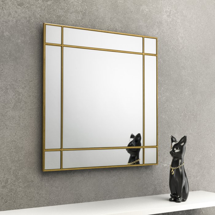 The Range | Julian Bowen Fortissimo Gold Square Wall Mirror - Yellow Julian Bowen Fortissimo Gold Square Wall Mirror - Yellow