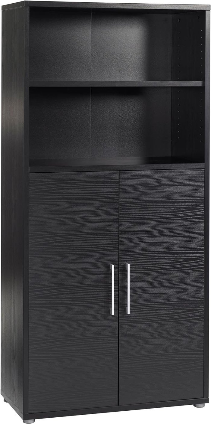 The Range | Furniture To Go Prima 4-Shelf 2-Door Bookcase - Black Furniture To Go Prima 4-Shelf 2-Door Bookcase - Black