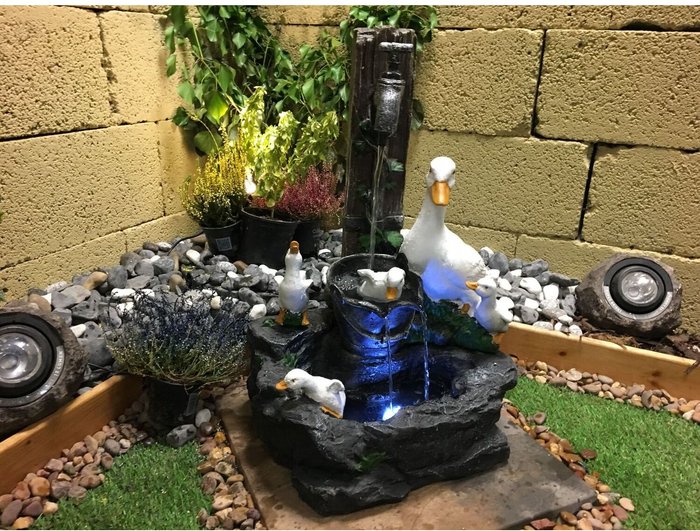 The Range | Tranquility Tranquility Duck Family Animal Solar Powered Water Feature Tranquility Tranquility Duck Family Animal Solar Powered Water Feature