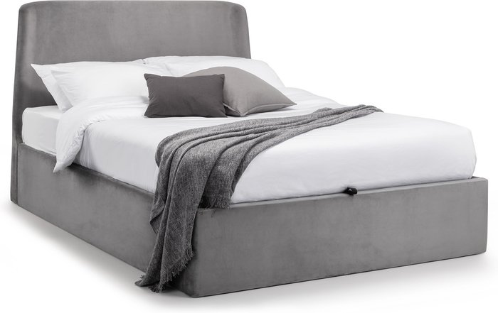 The Range | Julian Bowen Frida Storage Ottoman Double Bed - Grey - Grey Julian Bowen Frida Storage Ottoman Double Bed - Grey - Grey