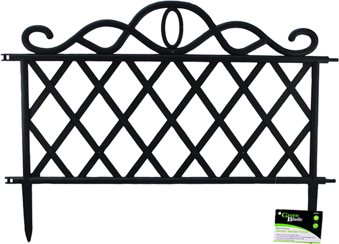 The Range | Samuel Alexander One Black Plastic Garden Border Fence Edging - Green Samuel Alexander One Black Plastic Garden Border Fence Edging - Green