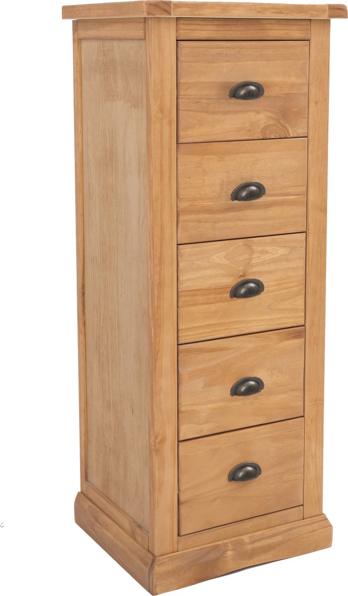 The Range | Cabinet Bits Lucca 5 Drawer Narrow Chest - Brown / Brass / Cup Cabinet Bits Lucca 5 Drawer Narrow Chest - Brown / Brass / Cup