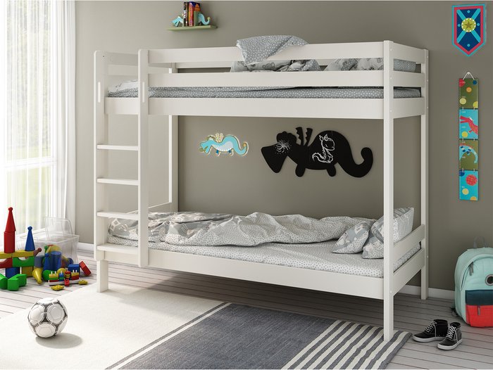 The Range | Noomi Nora Solid Wood Bunk Bed Grey - Grey Noomi Nora Solid Wood Bunk Bed Grey - Grey