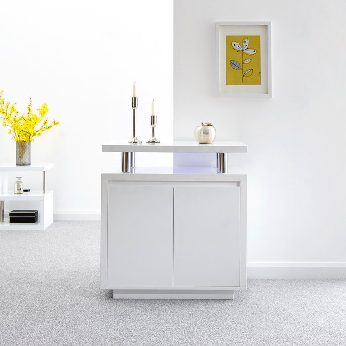 The Range | GFW Polar High Gloss LED Sideboard - White GFW Polar High Gloss LED Sideboard - White