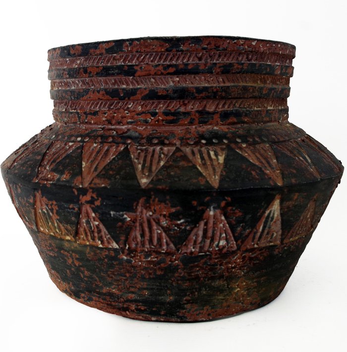 The Range | Leaf Aztec Inca Large Planter - Brown Leaf Aztec Inca Large Planter - Brown