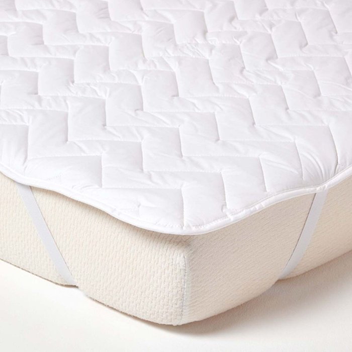 The Range | Homescapes Cotton Deep Quilted Mattress Topper - White Homescapes Cotton Deep Quilted Mattress Topper - White