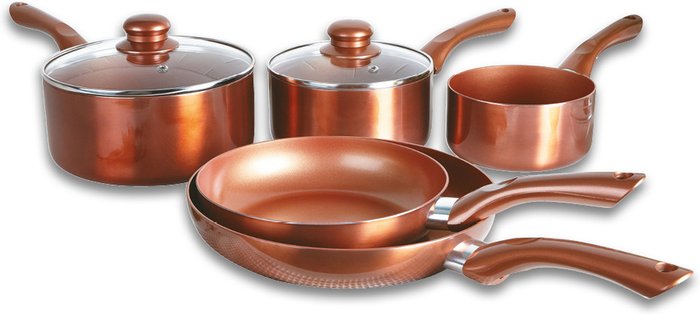 The Range | Cermalon Cermalon Ceramic 5 Piece Cookware Set - Metallic Copper Cermalon Cermalon Ceramic 5 Piece Cookware Set - Metallic Copper