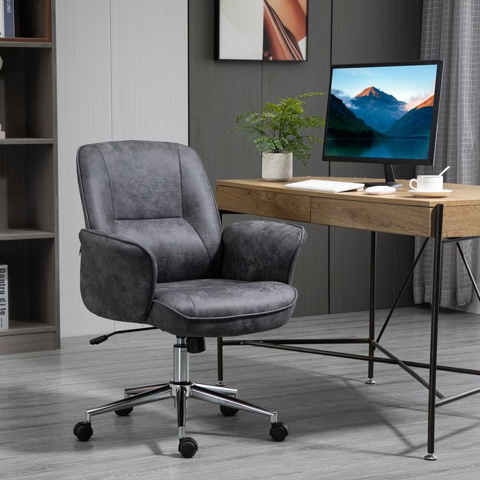 The Range | Vinsetto Swivel Computer Office Chair Home Study Bedroom - Charcoal grey Vinsetto Swivel Computer Office Chair Home Study Bedroom - Charcoal grey