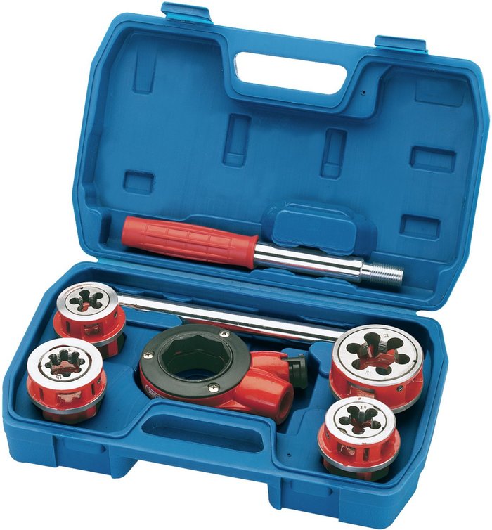 The Range | Draper Draper 7 Piece Ratchet Pipe Threading Repair Kit Metric Draper Draper 7 Piece Ratchet Pipe Threading Repair Kit Metric