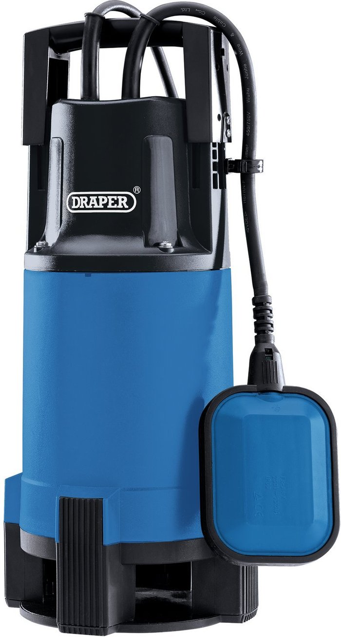 The Range | Draper Draper 10V Submersible Dirty Water Pump with Float Switch (750W) - Blue Draper Draper 10V Submersible Dirty Water Pump with Float Switch (750W) - Blue