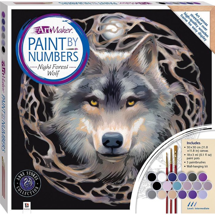 The Range | Paint by Numbers Canvas - Forest Wolf Paint by Numbers Canvas - Forest Wolf