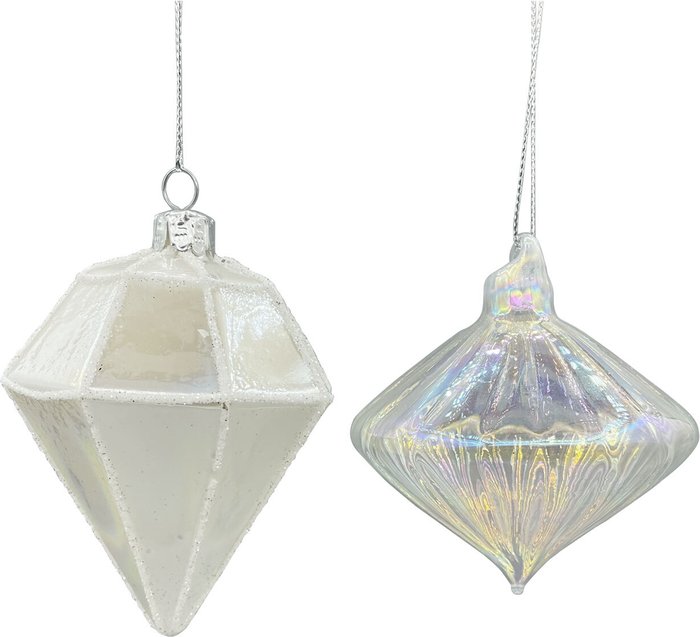 The Range | Angel Kisses Diamond Glass Bauble - Clear Angel Kisses Diamond Glass Bauble - Clear