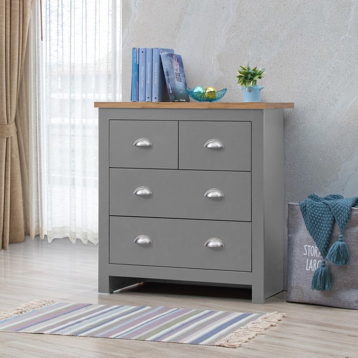 The Range | Timber Art Design UK Lisbon Grey Bedroom Chest of Drawers - Grey Timber Art Design UK Lisbon Grey Bedroom Chest of Drawers - Grey