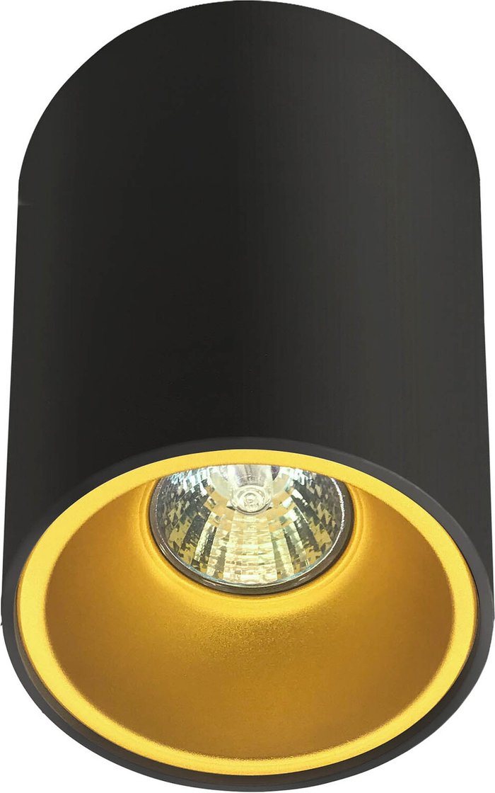 The Range | TIMELED Stellar Aluminium GU10 Downlighter with Gold Inner - Black TIMELED Stellar Aluminium GU10 Downlighter with Gold Inner - Black