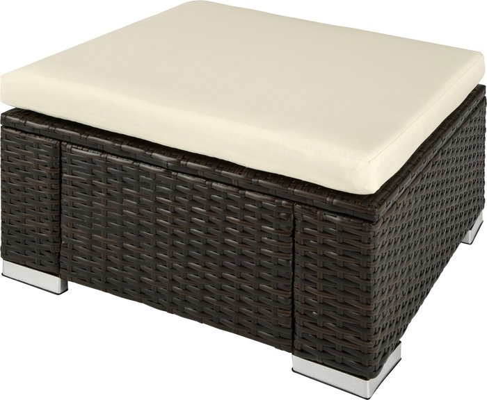 The Range | TECTAKE Tectake Footstool Rattan - Brown TECTAKE Tectake Footstool Rattan - Brown