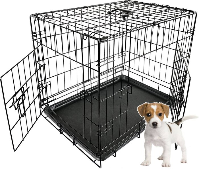 The Range | FoxHunter Pet Cage Folding Lockable Dog Black - Black / 24 Inch (2 Door) FoxHunter Pet Cage Folding Lockable Dog Black - Black / 24 Inch (2 Door)