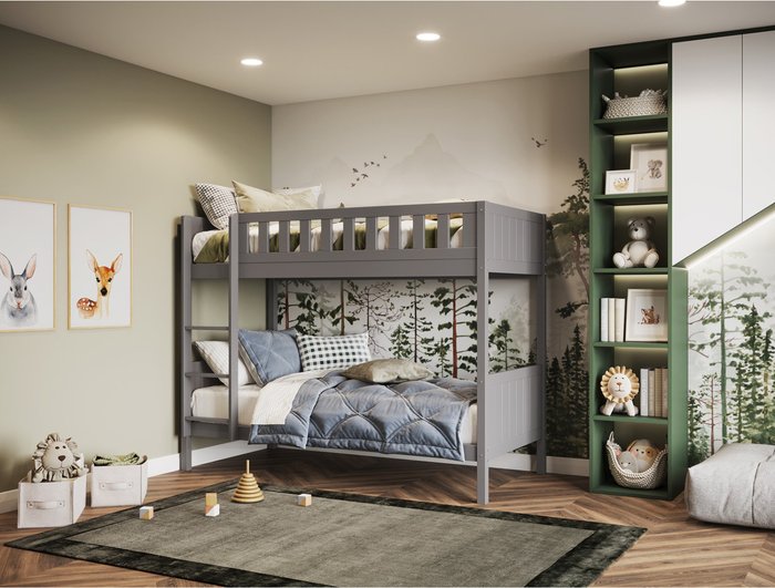 The Range | Flair Bea Bunk Bed Grey - Grey Flair Bea Bunk Bed Grey - Grey