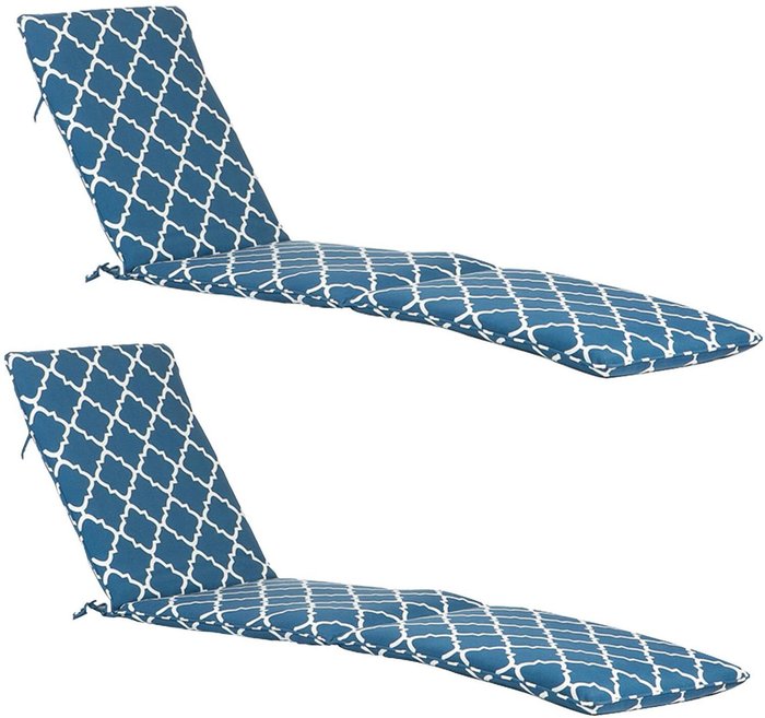 The Range | Harbour Housewares Master Garden Sun Lounger Cushions - 180cm - Pack of 2 - Navy Moroccan / Blue Harbour Housewares Master Garden Sun Lounger Cushions - 180cm - Pack of 2 - Navy Moroccan / Blue