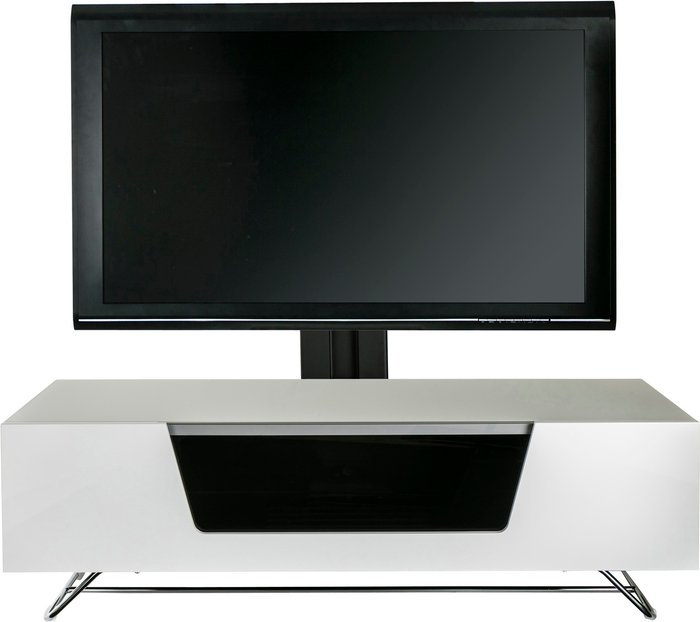 The Range | Alphason ALPHASON Chromium 2 Cantilever CRO2-1200BKT-WH 1200 mm TV Stand with Bracket - White Alphason ALPHASON Chromium 2 Cantilever CRO2-1200BKT-WH 1200 mm TV Stand with Bracket - White