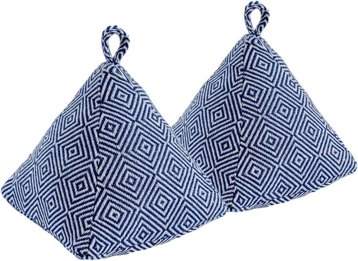 The Range | Nicola Spring 20cm Chevron Door Stop Pack of 2 - Blue Nicola Spring 20cm Chevron Door Stop Pack of 2 - Blue