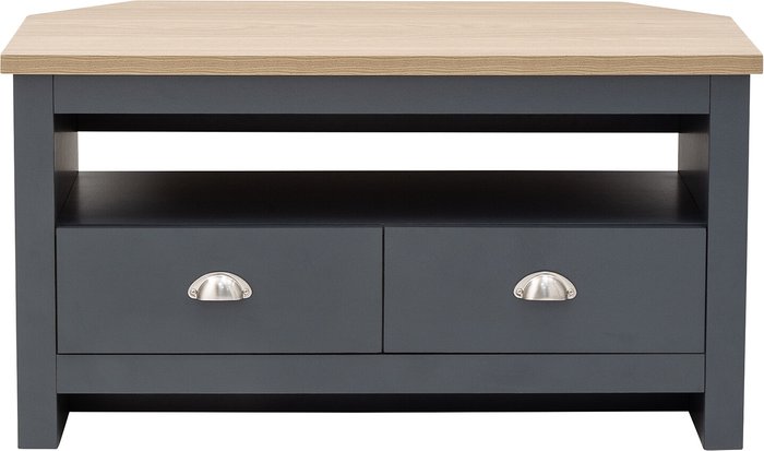 The Range | Lancaster Corner TV Unit - Slate Blue Lancaster Corner TV Unit - Slate Blue