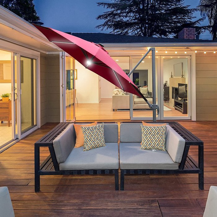 The Range | Outsunny 3(m) Cantilever Roma Parasol - Red Outsunny 3(m) Cantilever Roma Parasol - Red