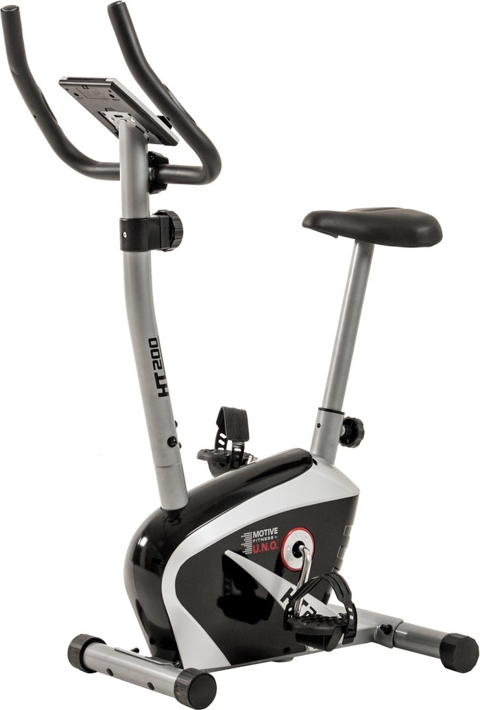 The Range | MOTIVEfitness by U.N.O. HT200 Upright Magnetic Exercise Bike - Black/Silver MOTIVEfitness by U.N.O. HT200 Upright Magnetic Exercise Bike - Black/Silver