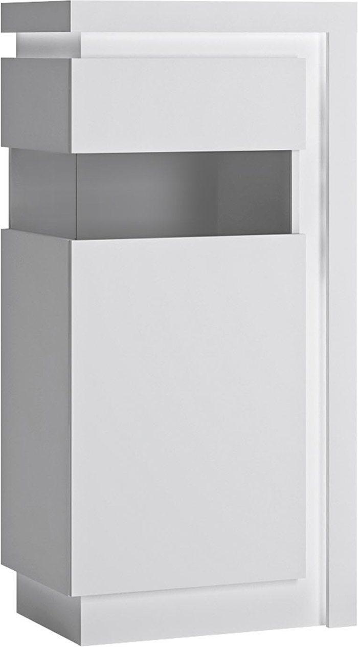 The Range | Furniture To Go Lyon Display Cabinet - Left Hand Display / 123.6cm Furniture To Go Lyon Display Cabinet - Left Hand Display / 123.6cm