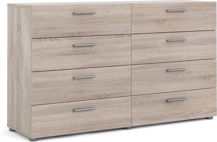 The Range | Furniture To Go Pepe Wide Chest of 8 Drawers - Truffle Oak Furniture To Go Pepe Wide Chest of 8 Drawers - Truffle Oak