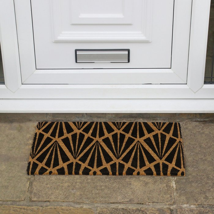 The Range | JVL JVL Eco-friendly Latex Backed Coir Door Mat, Art Deco JVL JVL Eco-friendly Latex Backed Coir Door Mat, Art Deco