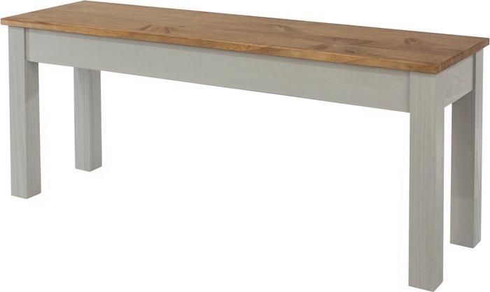 The Range | Core Products Ltd Linea bench seat in grey washed wax with pine top - Grey washed wax & antique wax Core Products Ltd Linea bench seat in grey washed wax with pine top - Grey washed wax & antique wax