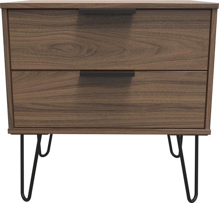 The Range | Hong Kong Ready Assembled 2 Drawer Midi Chest - Carini Walnut Hong Kong Ready Assembled 2 Drawer Midi Chest - Carini Walnut