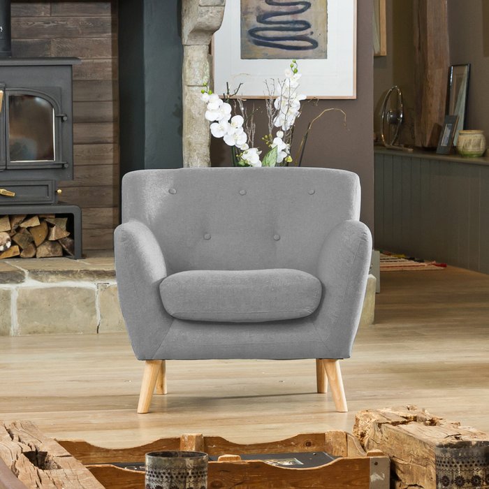 The Range | Artemis Home Lynwood Armchair - Light Grey Artemis Home Lynwood Armchair - Light Grey