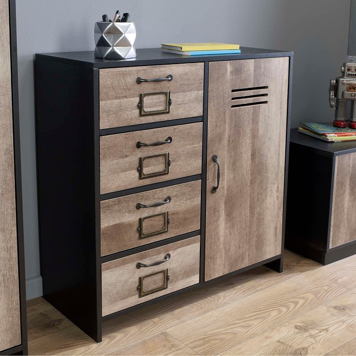 The Range | Dunelm Black 4 Drawer Unit Black Dunelm Black 4 Drawer Unit Black