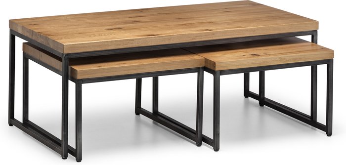 The Range | Dunelm Brooklyn Oak Nesting Coffee Tables Brown Dunelm Brooklyn Oak Nesting Coffee Tables Brown